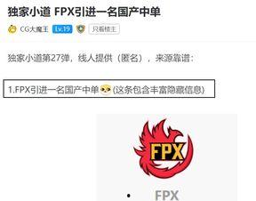圈内爆料fpx,揭秘战队背后的故事与挑战  第3张